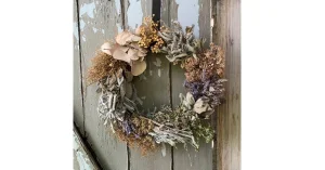 Easter Wreath Hanging on Fence