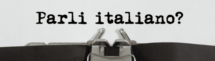 "Parli italiano?" is an Italian phrase that translates to "Do you speak Italian?" in English.